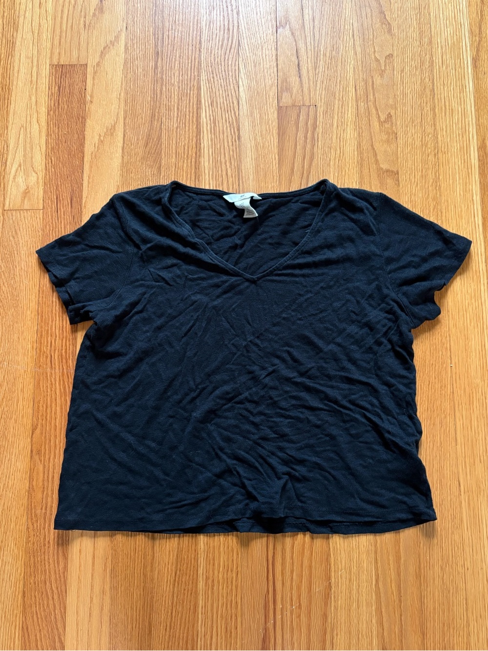 H&M Black Linen Top